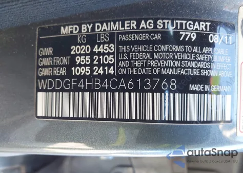 2012 Mercedes-Benz C 250 Sport from USA, damaged, VIN WDDGF4HB4CA613768